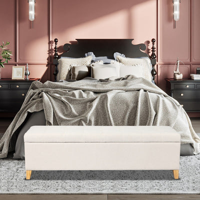 Banc ottoman de rangement en cuir reconstitué Adeco 50