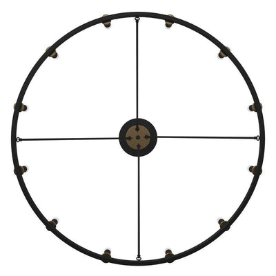Lustre Acroma Farmhouse à 12 lumières, 40 po, en forme de roue de chariot, certifié UL - 40 po P x 138 po H