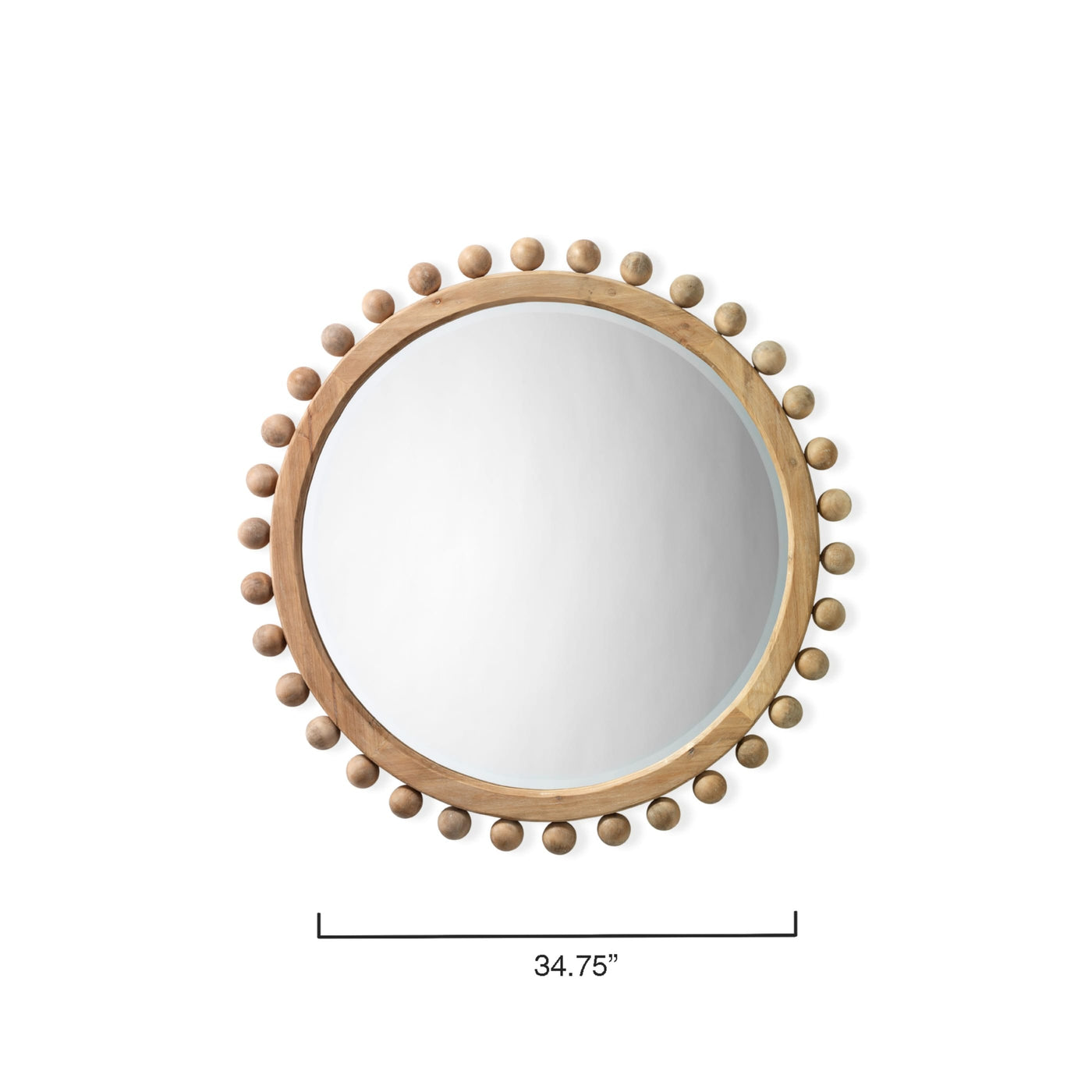 Miroir rond en bois Alden Décor Orion, naturel