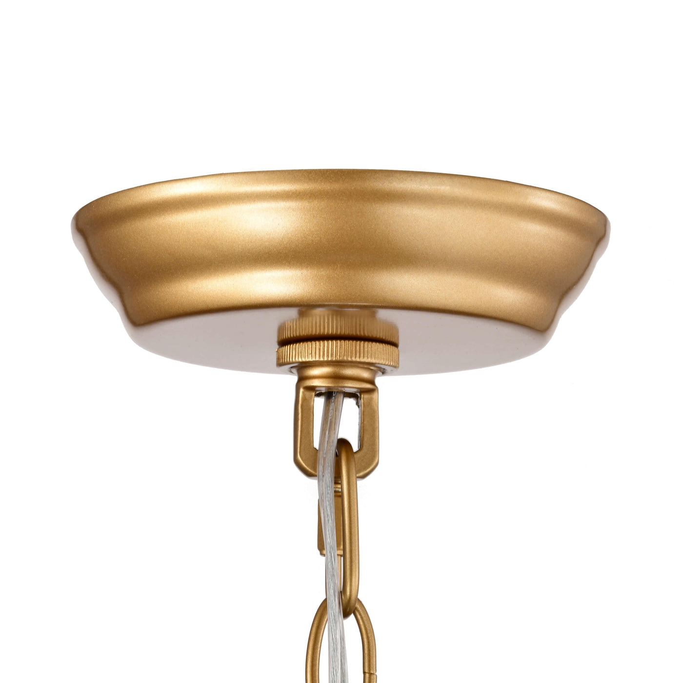 Lustre à abat-jour tambour Anita avec prisme en verre transparent