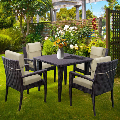 Lot de 4 coussins de chaise à dossier haut Aoodor Patio, 46 ​​x 21 x 4 pouces (coussins uniquement)