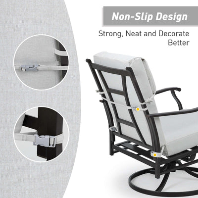 Lot de 4 coussins de chaise à dossier haut Aoodor Patio, 46 ​​x 21 x 4 pouces (coussins uniquement)