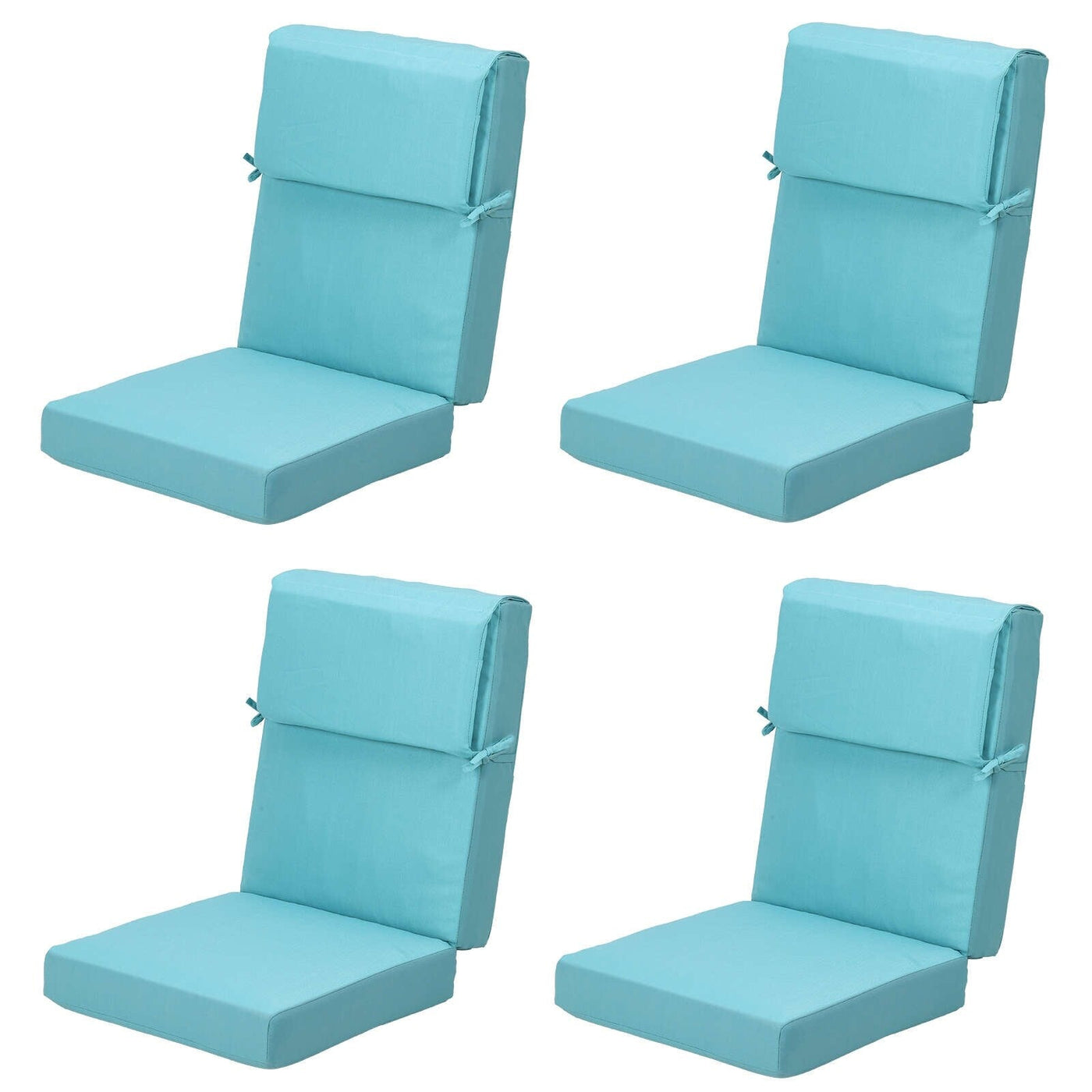 Lot de 4 coussins de chaise à dossier haut Aoodor Patio, 46 ​​x 21 x 4 pouces (coussins uniquement)