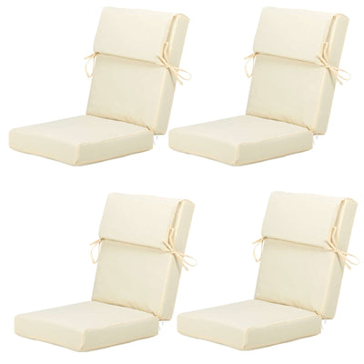 Lot de 4 coussins de chaise à dossier haut Aoodor Patio, 46 ​​x 21 x 4 pouces (coussins uniquement)