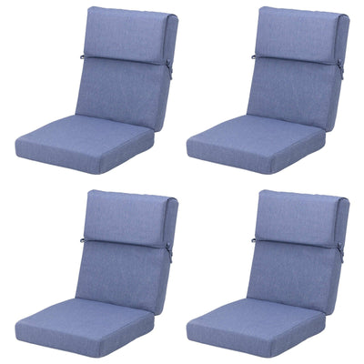 Lot de 4 coussins de chaise à dossier haut Aoodor Patio, 46 ​​x 21 x 4 pouces (coussins uniquement)