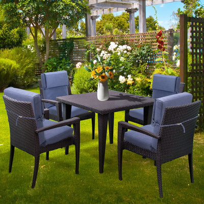 Lot de 4 coussins de chaise à dossier haut Aoodor Patio, 46 ​​x 21 x 4 pouces (coussins uniquement)