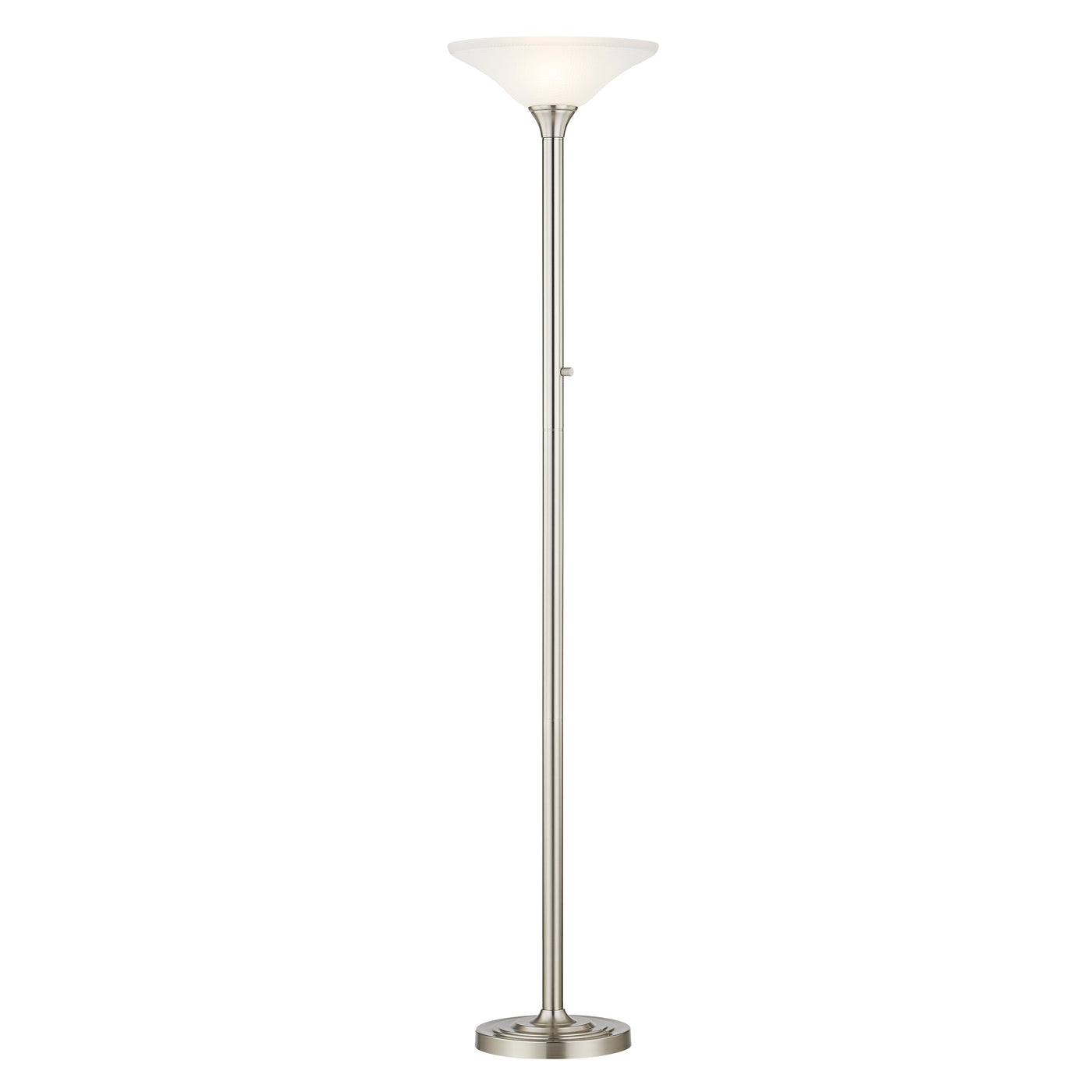 Lampadaire torche à LED Artiva USA 71 avec abat-jour en verre martelé - 71