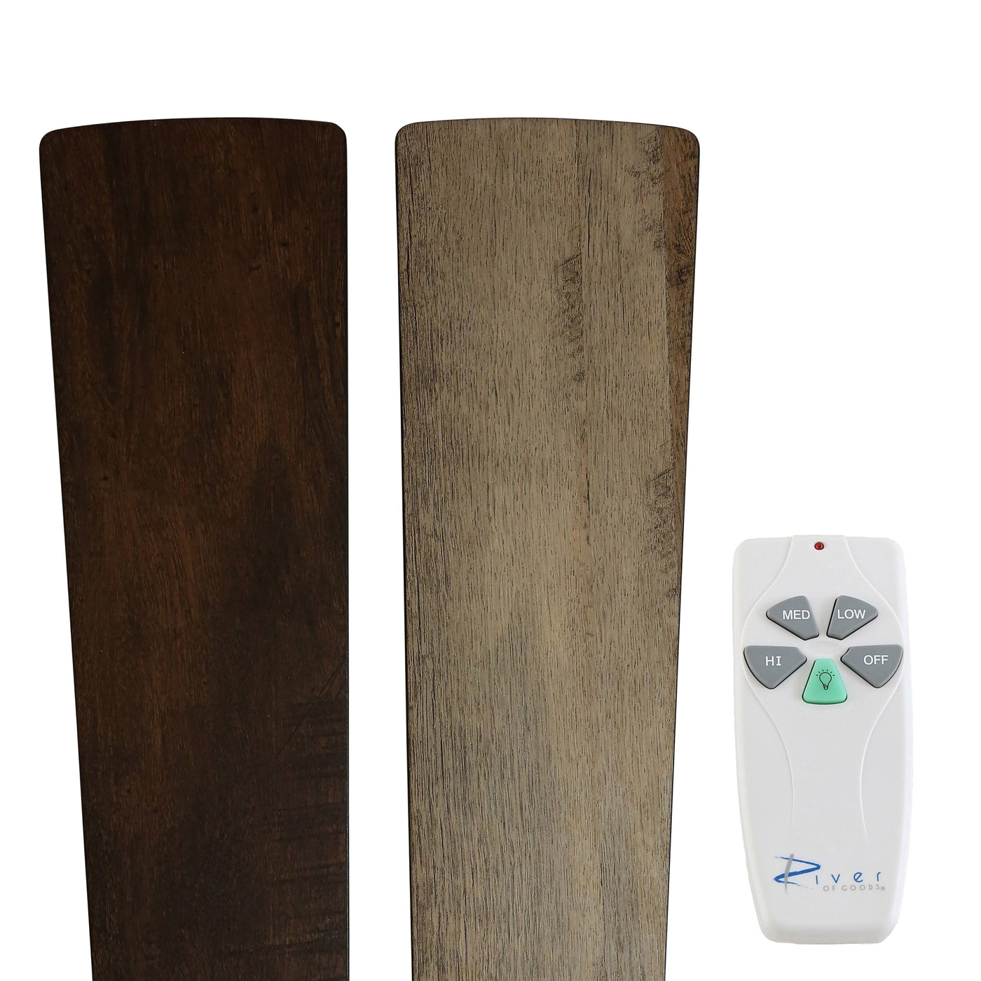 Ventilateur de plafond Astrid River of Goods, 3 lumières, 52 pouces, bronze huilé multicolore et vitrail - 52 x 52 x 14,75/19,75