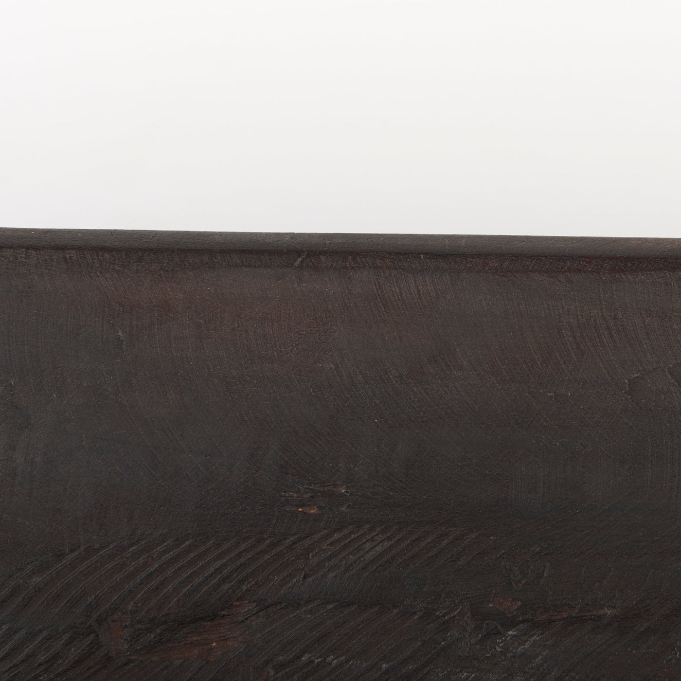 Bol oblong extra large Athena en bois récupéré noir-brun - 26,0 L x 10,0 l x 7,0 H