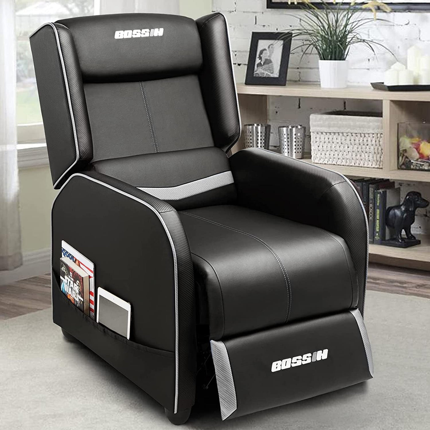 Canapé inclinable ergonomique en cuir PU BOSSIN pour salon