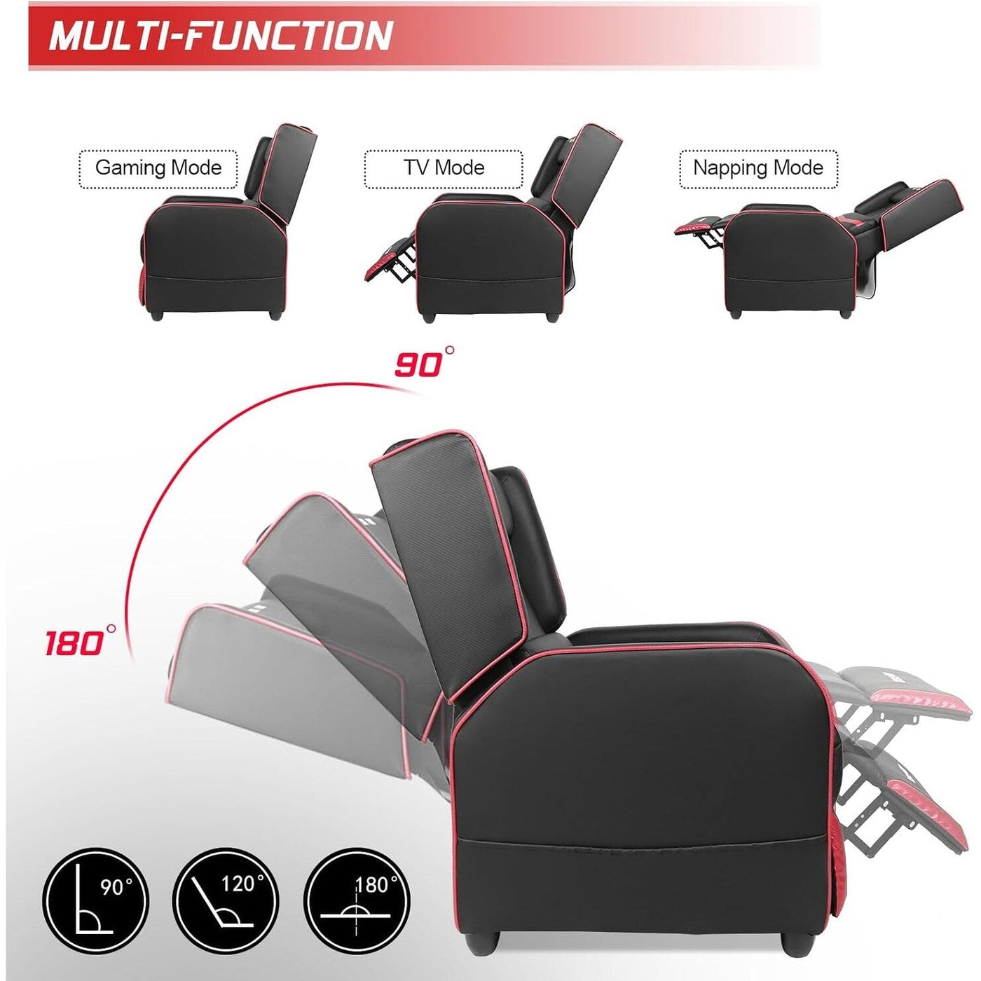 Canapé inclinable ergonomique en cuir PU BOSSIN pour salon