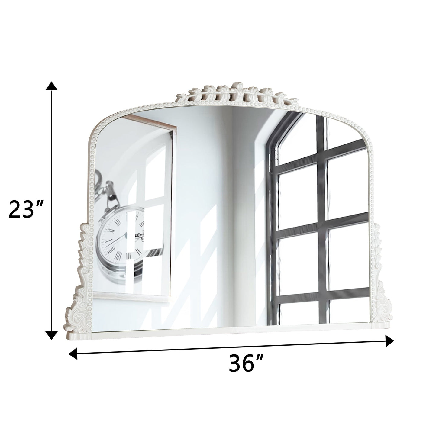 Miroir mural en arc, miroirs d'appoint baroques - 36 × 23