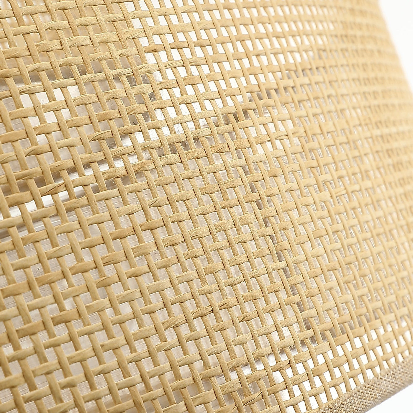 Lustre tambour côtier noir Bayou à 5 lumières avec double abat-jour en rotin - 24 po de largeur