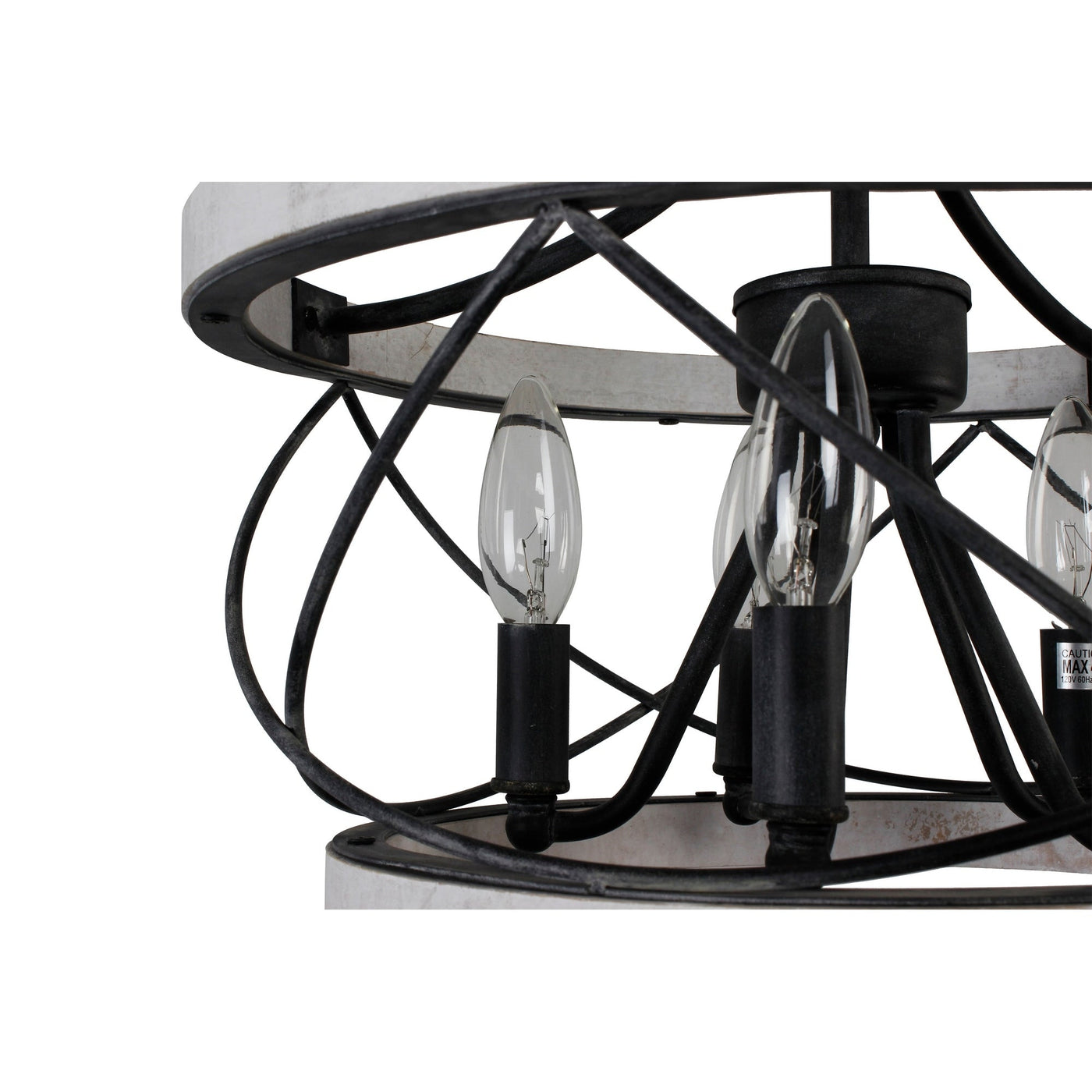 Lustre cage rustique en bois Bella Depot à 5 lumières, éclairage à intensité variable, suspension réglable de 15,7 pouces pour îlot de cuisine