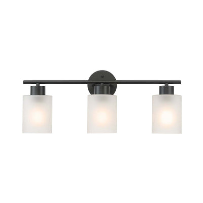 Bellevue Lydia 3 lumières 23 large lampe de salle de bain avec verre givré