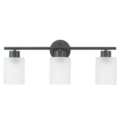 Bellevue Lydia 3 lumières 23 large lampe de salle de bain avec verre givré