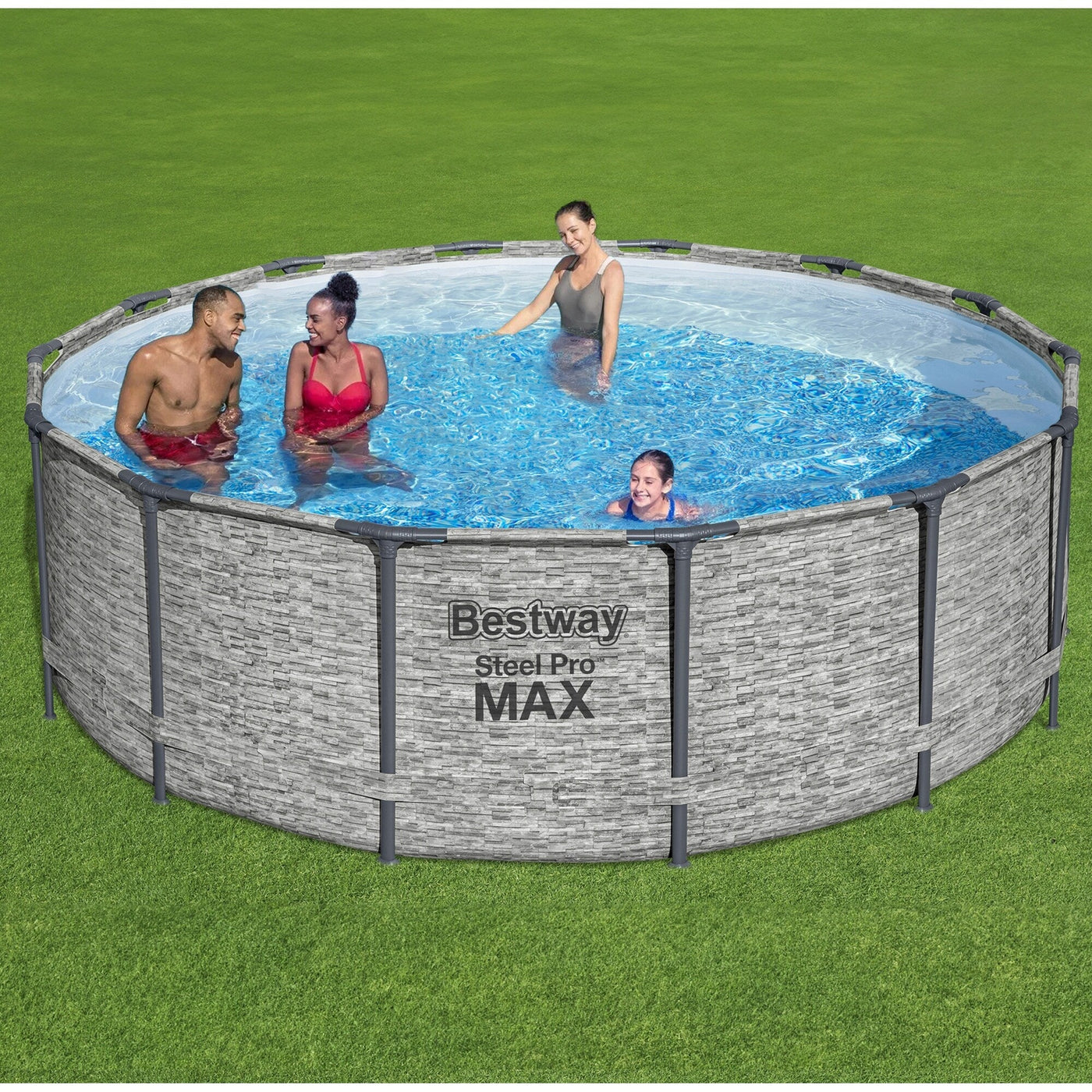 Piscine hors sol ronde Bestway Steel Pro MAX avec pompe et couverture