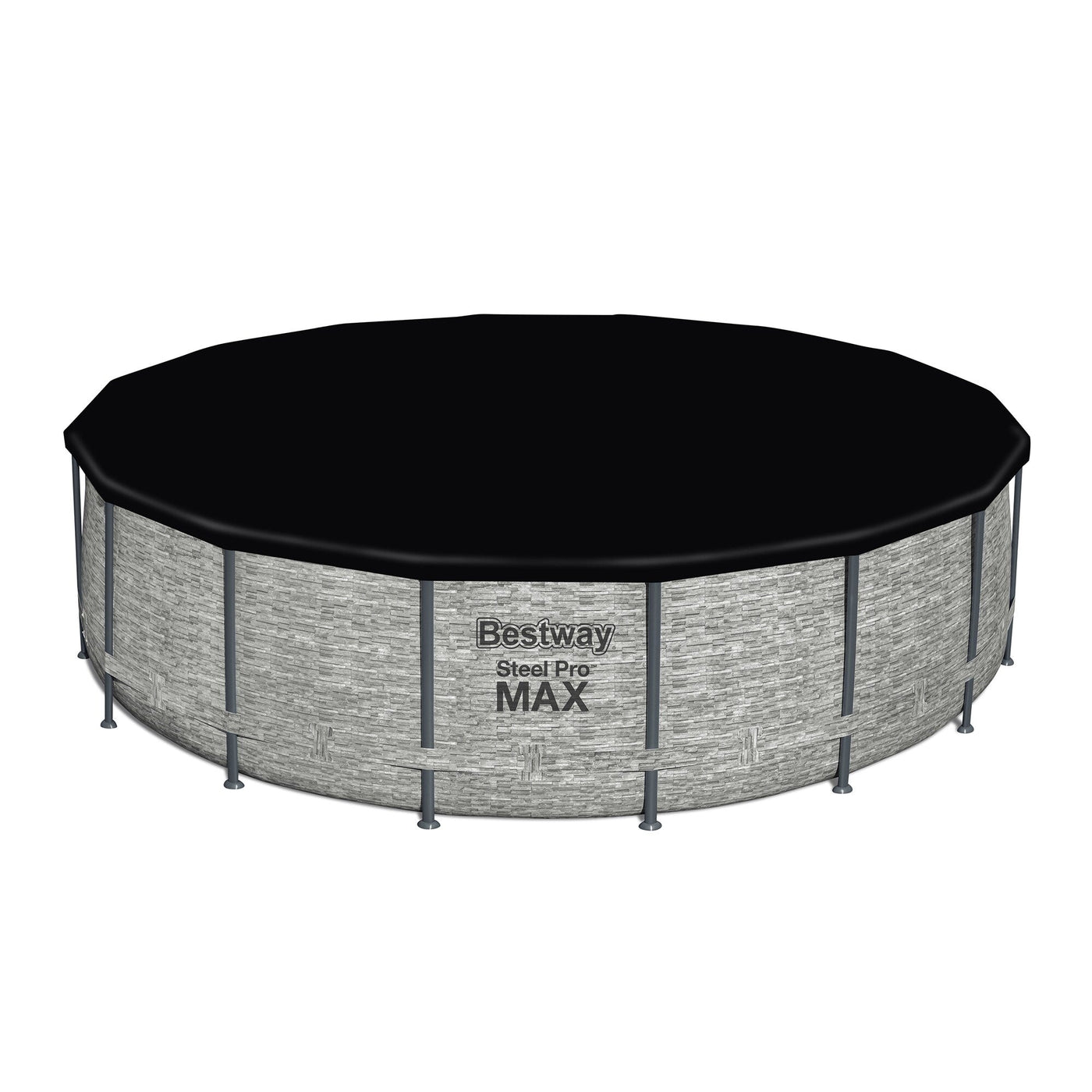 Piscine hors sol ronde Bestway Steel Pro MAX avec pompe et couverture