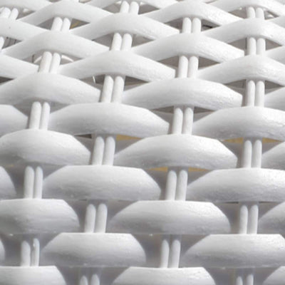 Ensemble de patio pivotant et planeur en osier Biloxi Outdoor White (3 pièces)