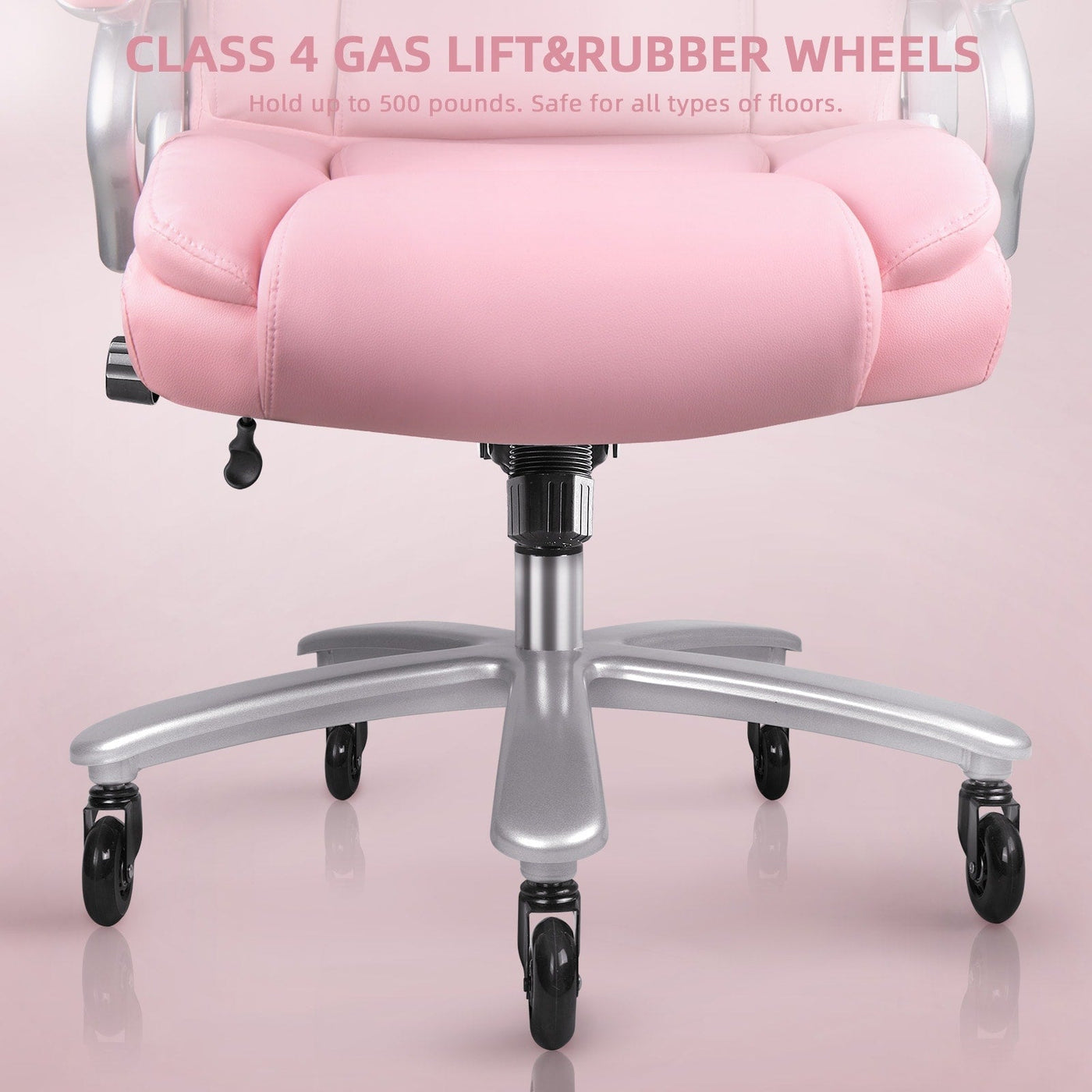 Chaise de bureau exécutive Bossin Big and Tall, chaise ergonomique à support lombaire réglable de 500 lb avec dossier haut en cuir PU pour ordinateur