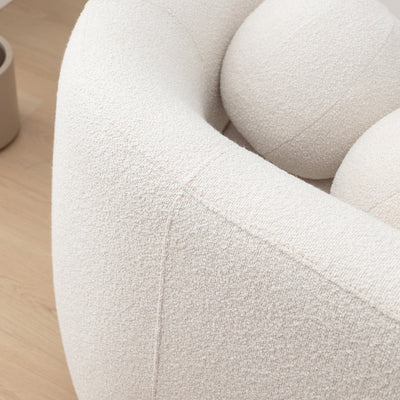 Causeuse 2 places rembourrée KINWELL Boucle avec oreillers