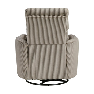 Fauteuil inclinable manuel pivotant en velours côtelé Braidy