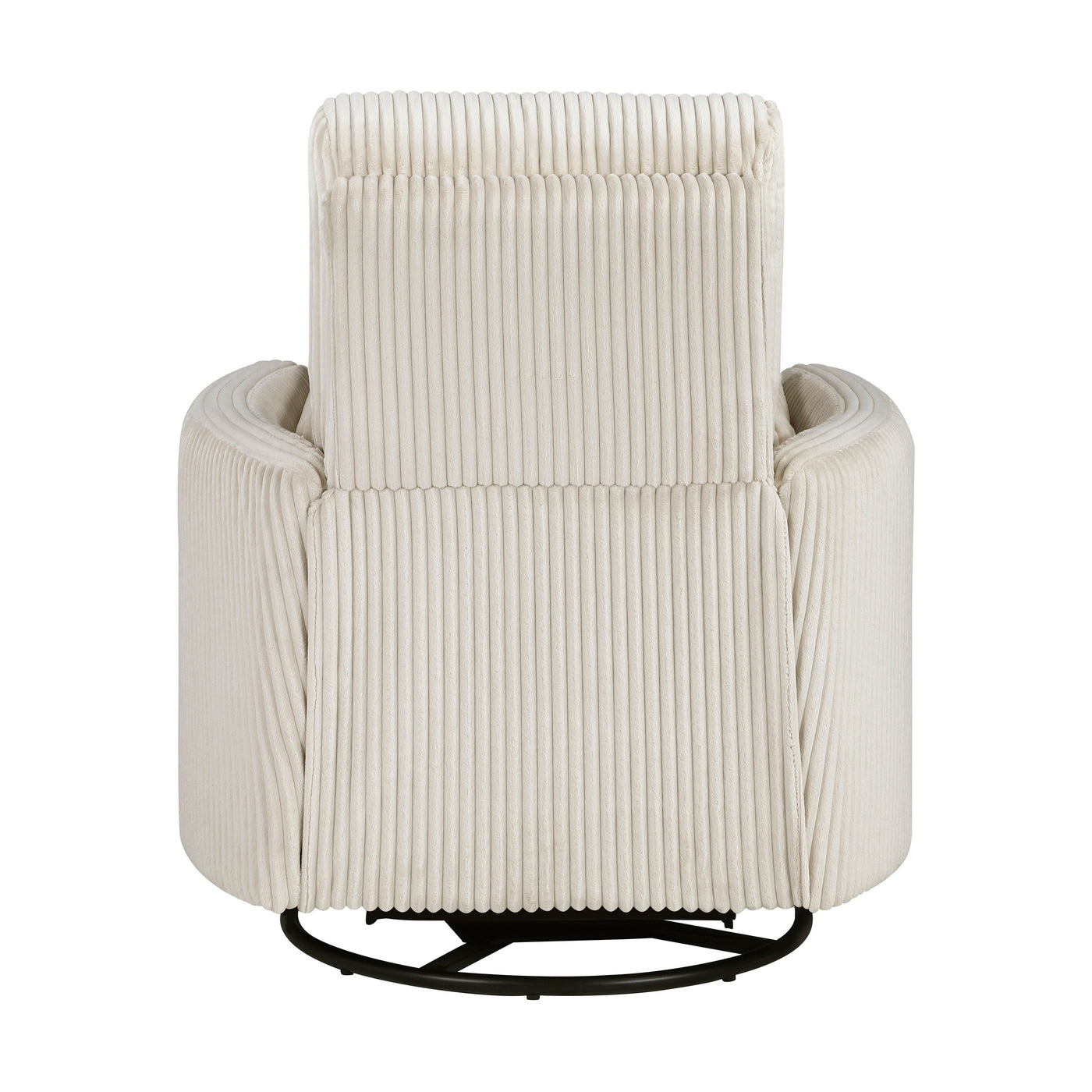Fauteuil inclinable manuel pivotant en velours côtelé Braidy