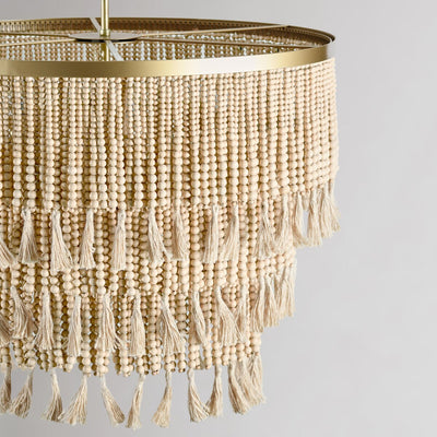 Lustre en perles naturelles Brittany par Kosas Home