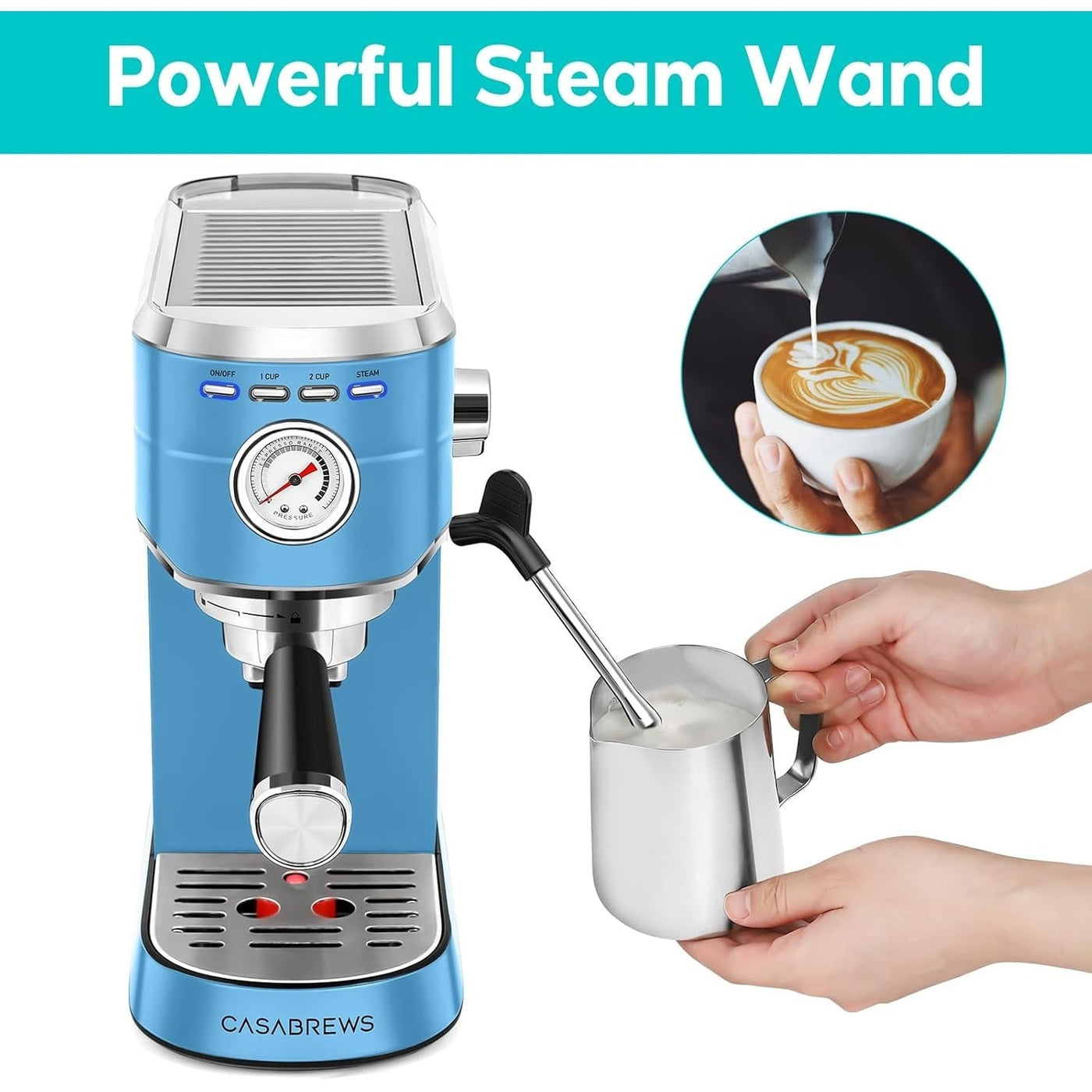 Machine à expresso CASABREWS CM5418 20 bars avec système de mousse de lait - N/A