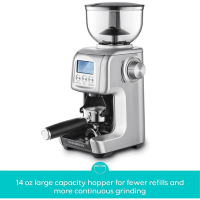 Moulin à café électrique CASABREWS Tornado à meules coniques argentées - N/A