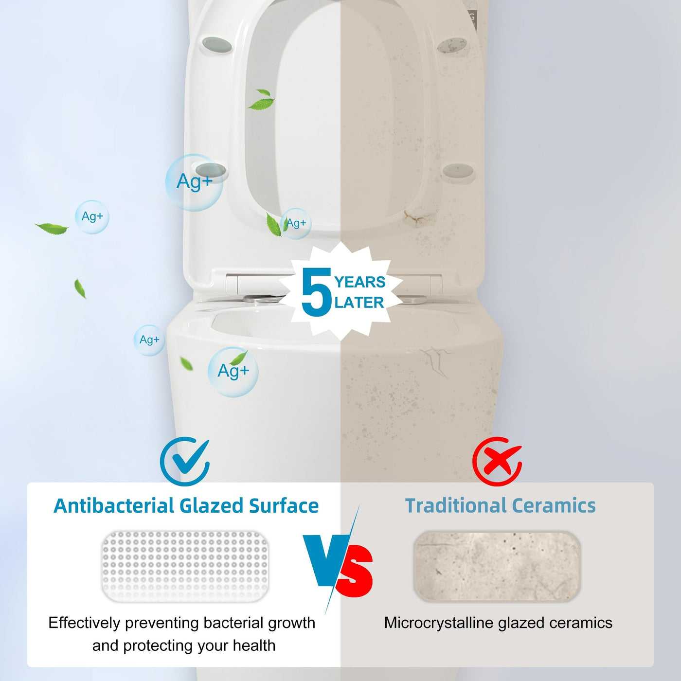 Toilette compacte monobloc CB HOME 24 po, siphon moderne à double chasse, siège à fermeture douce, hauteur confortable 16,5 po