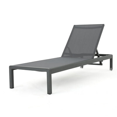 Chaise longue d'extérieur en aluminium Cape Coral (lot de 2) par Christopher Knight Home - 77,56 po x 25,20 po x 11,80 po