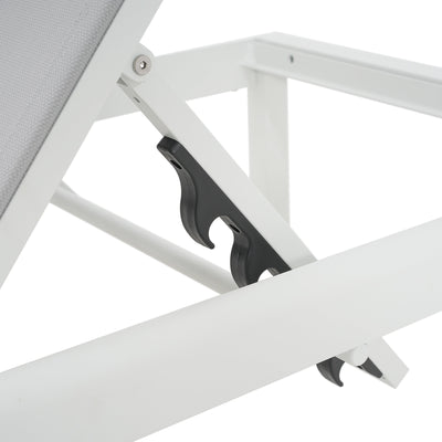 Chaise longue d'extérieur en aluminium Cape Coral (lot de 2) par Christopher Knight Home - 77,56 po x 25,20 po x 11,80 po