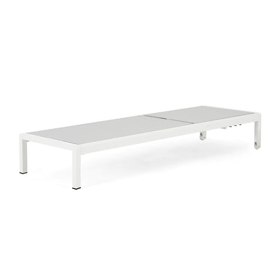 Chaise longue d'extérieur en aluminium Cape Coral (lot de 2) par Christopher Knight Home - 77,56 po x 25,20 po x 11,80 po