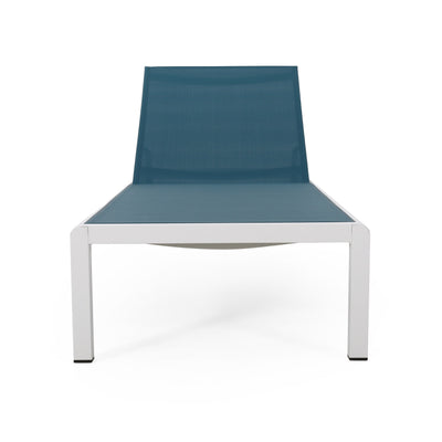 Chaise longue d'extérieur en aluminium Cape Coral (lot de 2) par Christopher Knight Home - 77,56 po x 25,20 po x 11,80 po