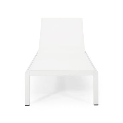 Chaise longue d'extérieur en aluminium Cape Coral (lot de 2) par Christopher Knight Home - 77,56 po x 25,20 po x 11,80 po