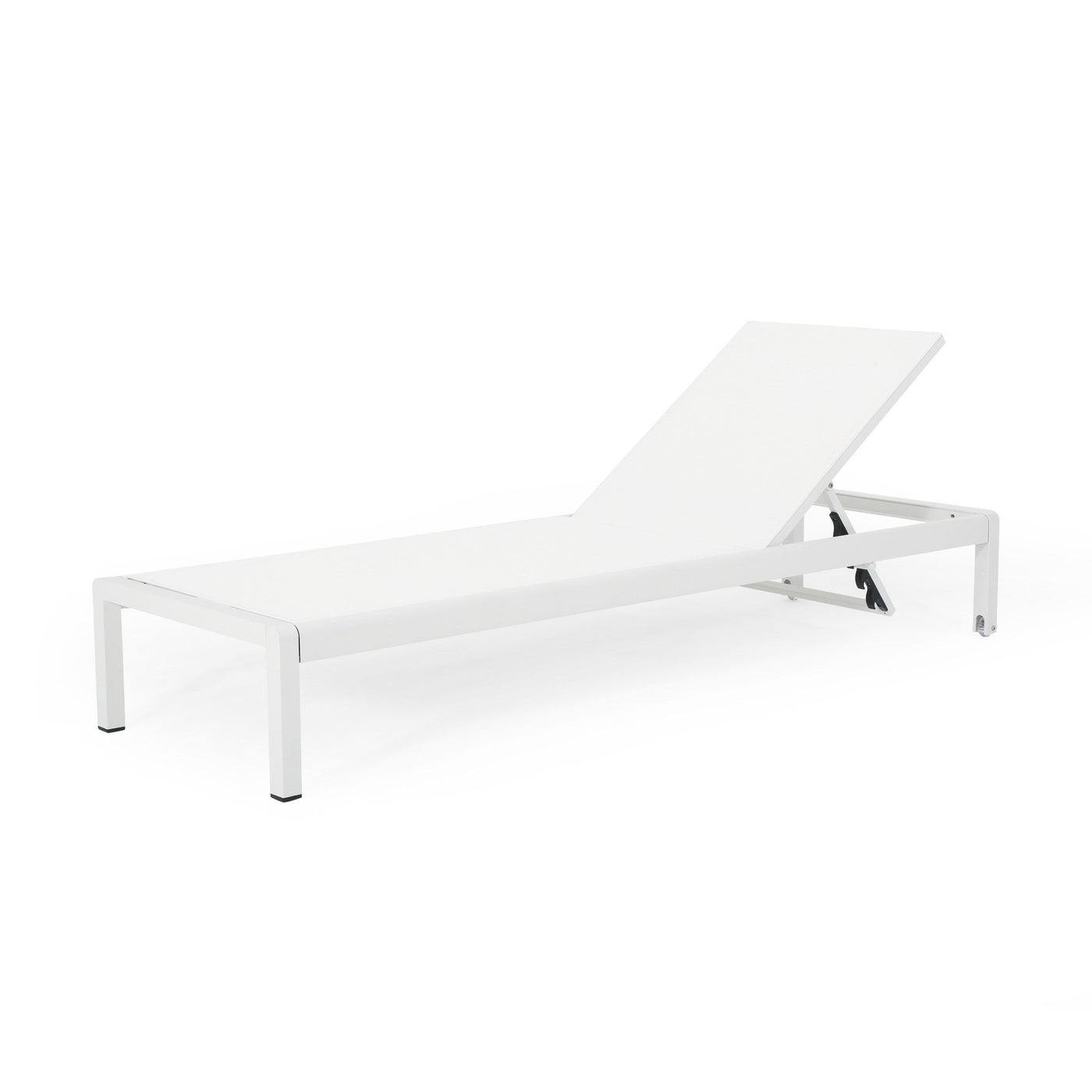 Chaise longue d'extérieur en aluminium Cape Coral (lot de 2) par Christopher Knight Home - 77,56 po x 25,20 po x 11,80 po