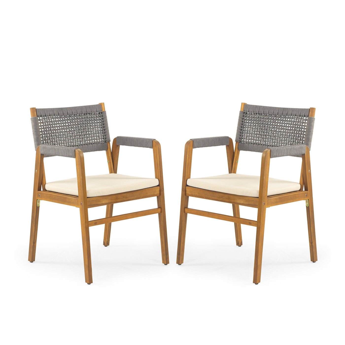 Ensemble de salle à manger d'extérieur Captef 5 pièces en bois d'acacia par Christopher Knight Home