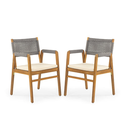 Ensemble de salle à manger d'extérieur Captef 5 pièces en bois d'acacia par Christopher Knight Home