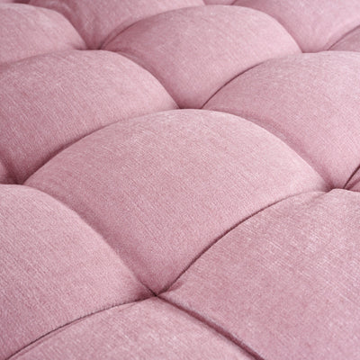 Canapé-lit en chenille, canapé-lit rembourré avec dossier capitonné et 2 coussins amovibles pour le salon