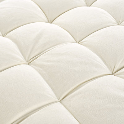 Canapé-lit en chenille, canapé-lit rembourré avec dossier capitonné et 2 coussins amovibles pour le salon