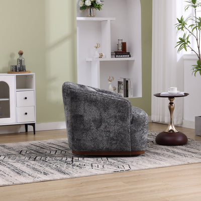 Fauteuil pivotant en chenille, canapé d'appoint confortable à 360 degrés pour salon, chambre et bureau avec coussin amovible