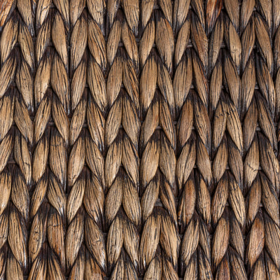 Happimess Bac de rangement sous le lit en jacinthe/bois avec roulettes et poignées