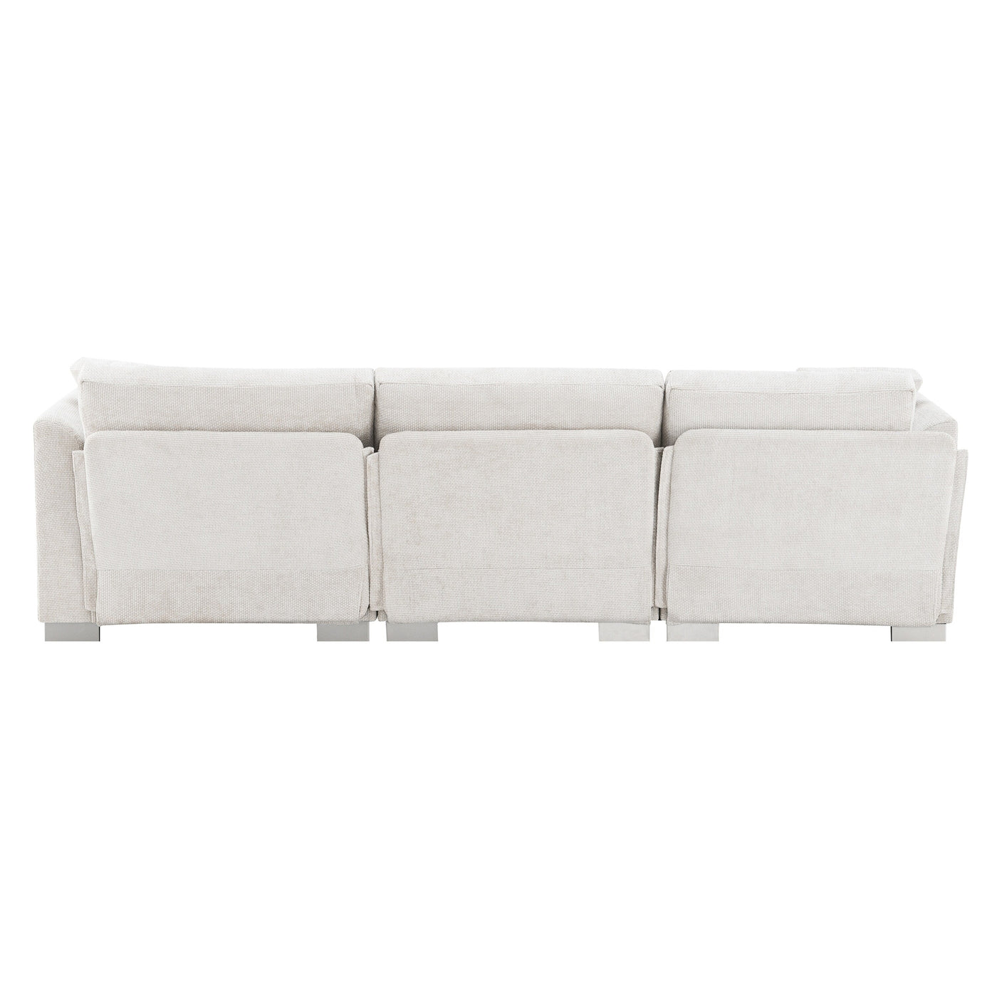 Canapé sectionnel Cloud, ensemble de canapés de luxe en forme de L avec 2 oreillers gratuits, mobilier d'intérieur 4 places en chenille avec méridienne surdimensionnée