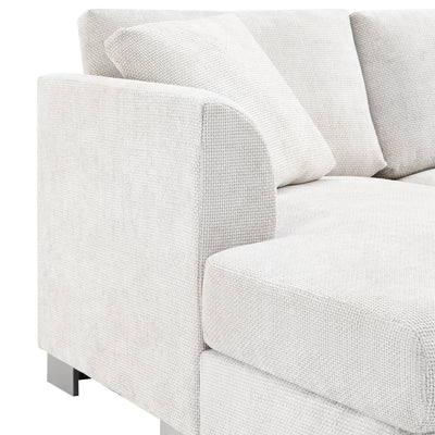 Canapé sectionnel Cloud, ensemble de canapés de luxe en forme de L avec 2 oreillers gratuits, mobilier d'intérieur 4 places en chenille avec méridienne surdimensionnée