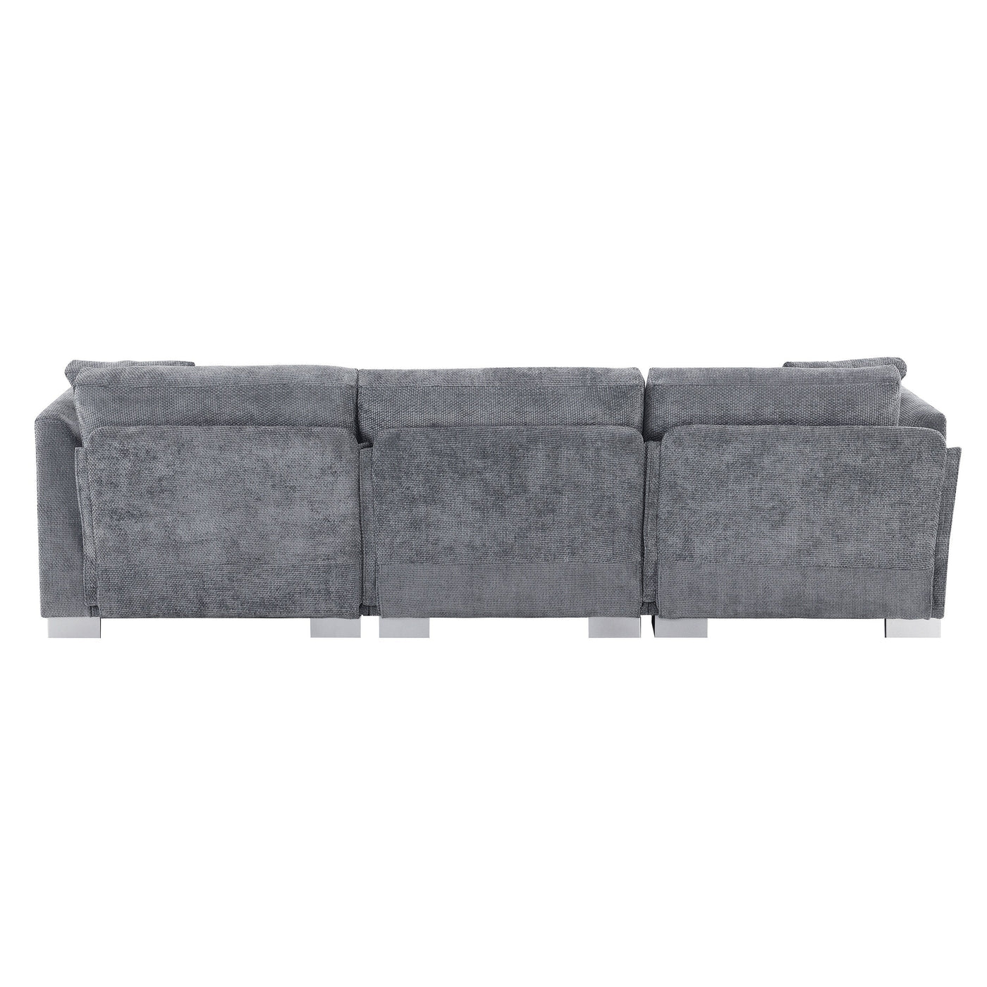 Canapé sectionnel Cloud, ensemble de canapés de luxe en forme de L avec 2 oreillers gratuits, mobilier d'intérieur 4 places en chenille avec méridienne surdimensionnée