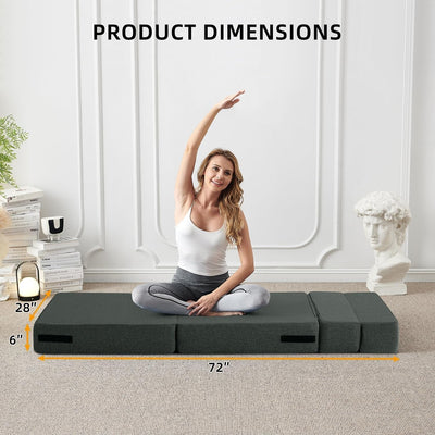 Canapé-lit convertible pliant - Fauteuil-lit moderne en lin avec oreiller et matelas pliable pour salon/dortoir/chambre d'amis