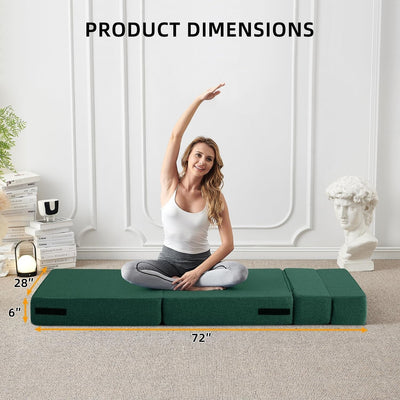 Canapé-lit convertible pliant - Fauteuil-lit moderne en lin avec oreiller et matelas pliable pour salon/dortoir/chambre d'amis