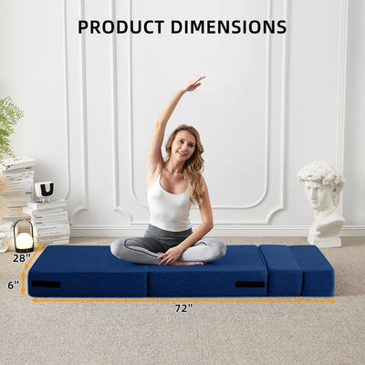 Canapé-lit convertible pliant - Fauteuil-lit moderne en lin avec oreiller et matelas pliable pour salon/dortoir/chambre d'amis