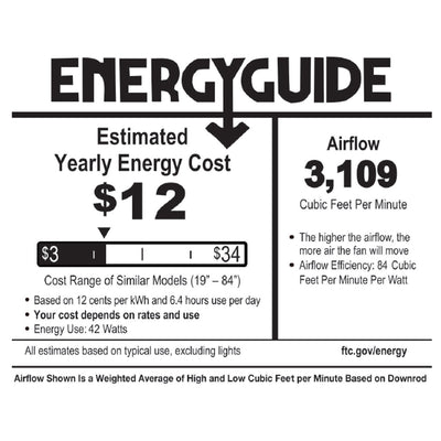 Ventilateur de plafond Magna Carta de style Tiffany Copper Grove Guasipati de 52 pouces - 52L x 52W x 16,5